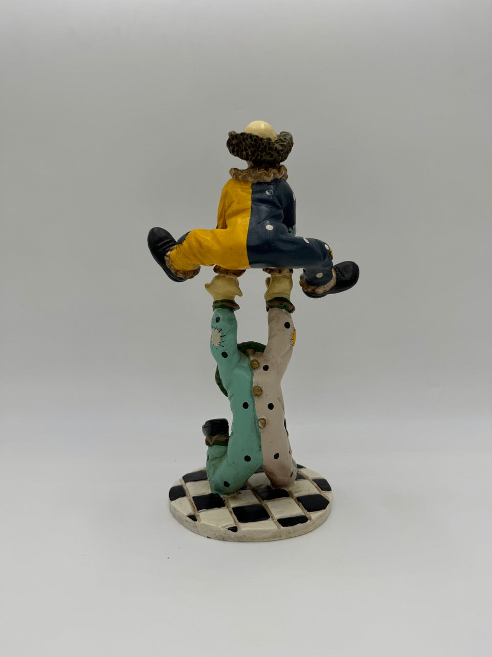 Ceramic Statue Balancing Clowns Figurine